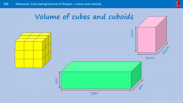 Ma8 - How to Calculate Volume of Shapes